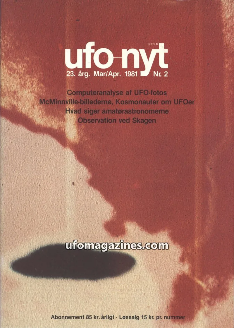 Cover of UFO Nyt (SUFOI) issue Nr. 2: ufo nyt