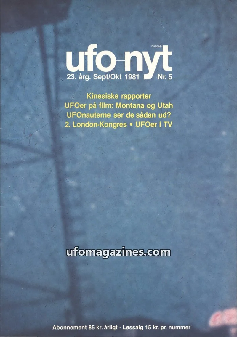 Cover of UFO Nyt (SUFOI) issue Nr. 5: UFO-NYT