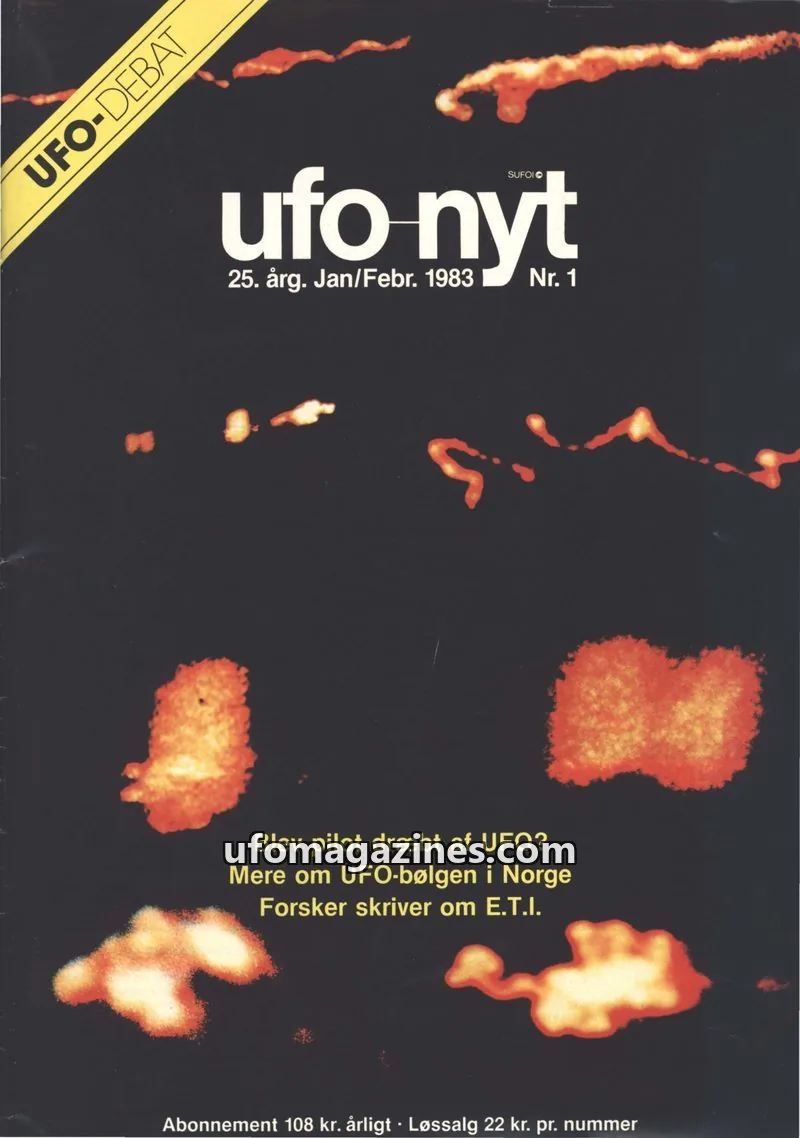 Cover of UFO Nyt (SUFOI) issue 1: ufo nyt