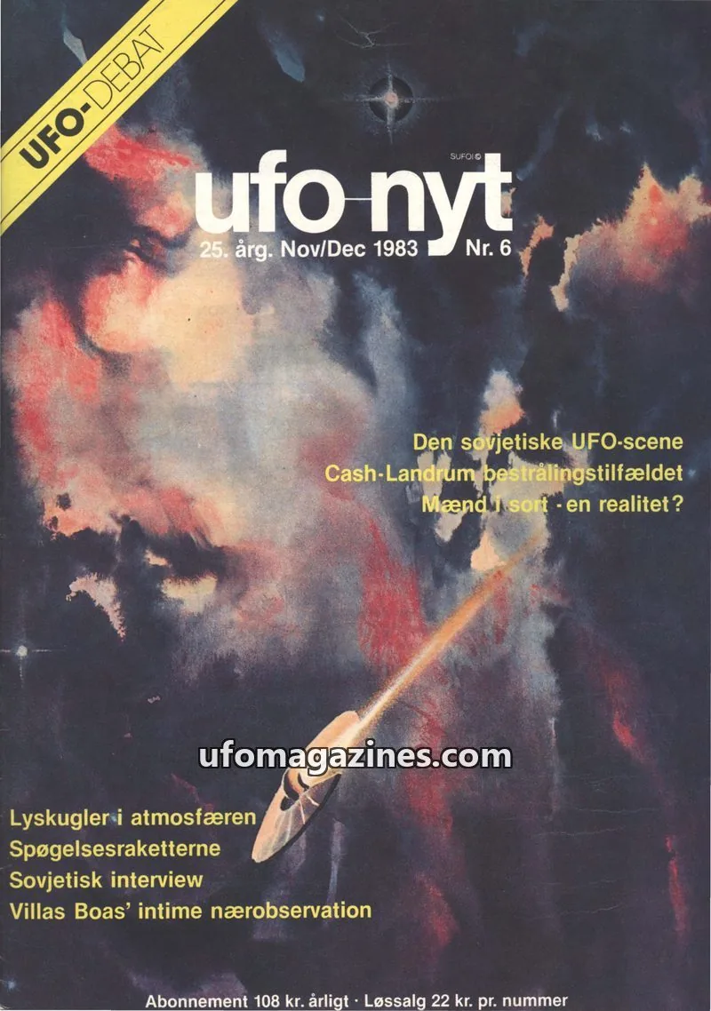 Cover of UFO Nyt (SUFOI) issue Nr. 6: ufo nyt