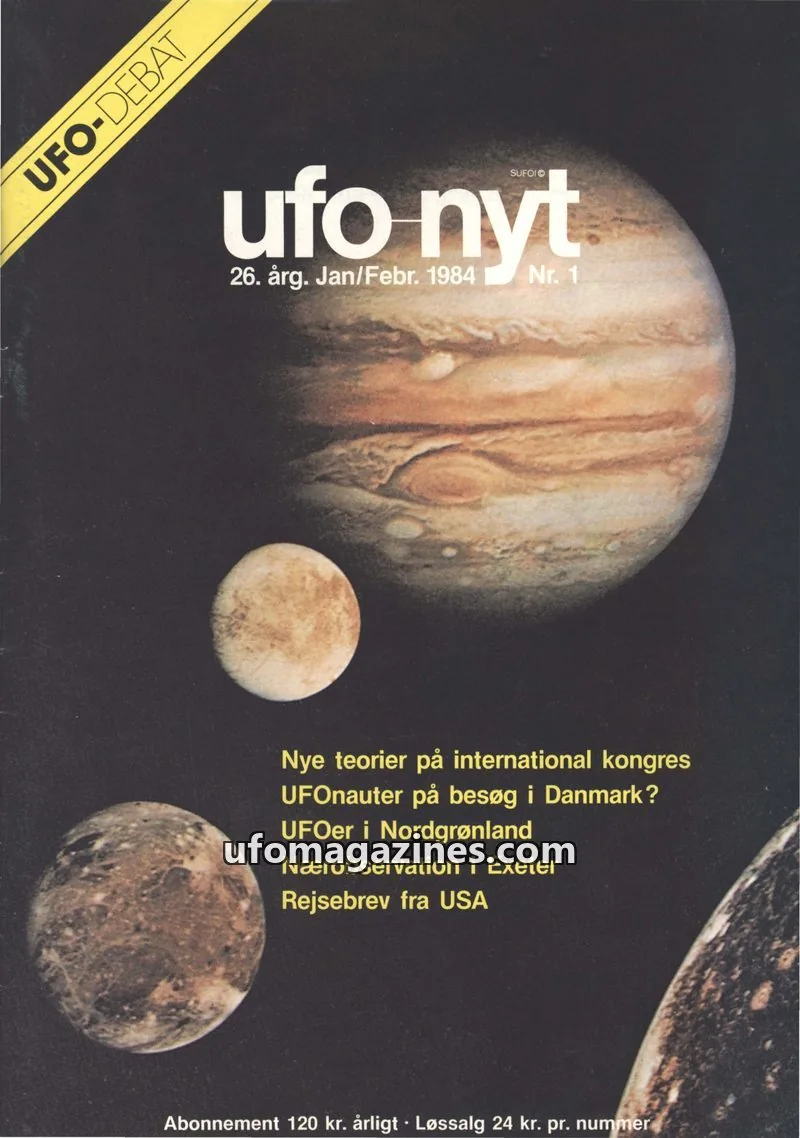 Cover of UFO Nyt (SUFOI) issue Nr. 1: ufo nyt