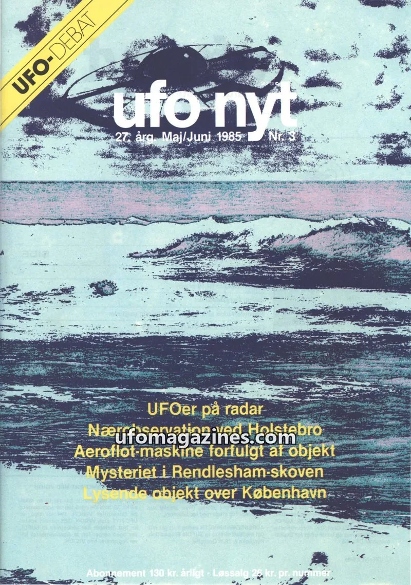 Cover of UFO Nyt (SUFOI) issue Nr. 3: ufo nyt