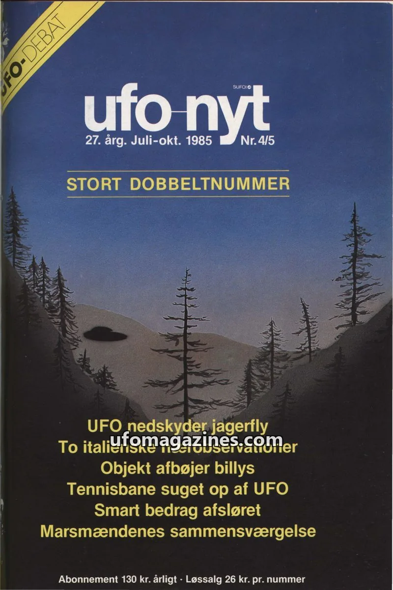 Cover of UFO Nyt (SUFOI) issue 4/5: ufo nyt