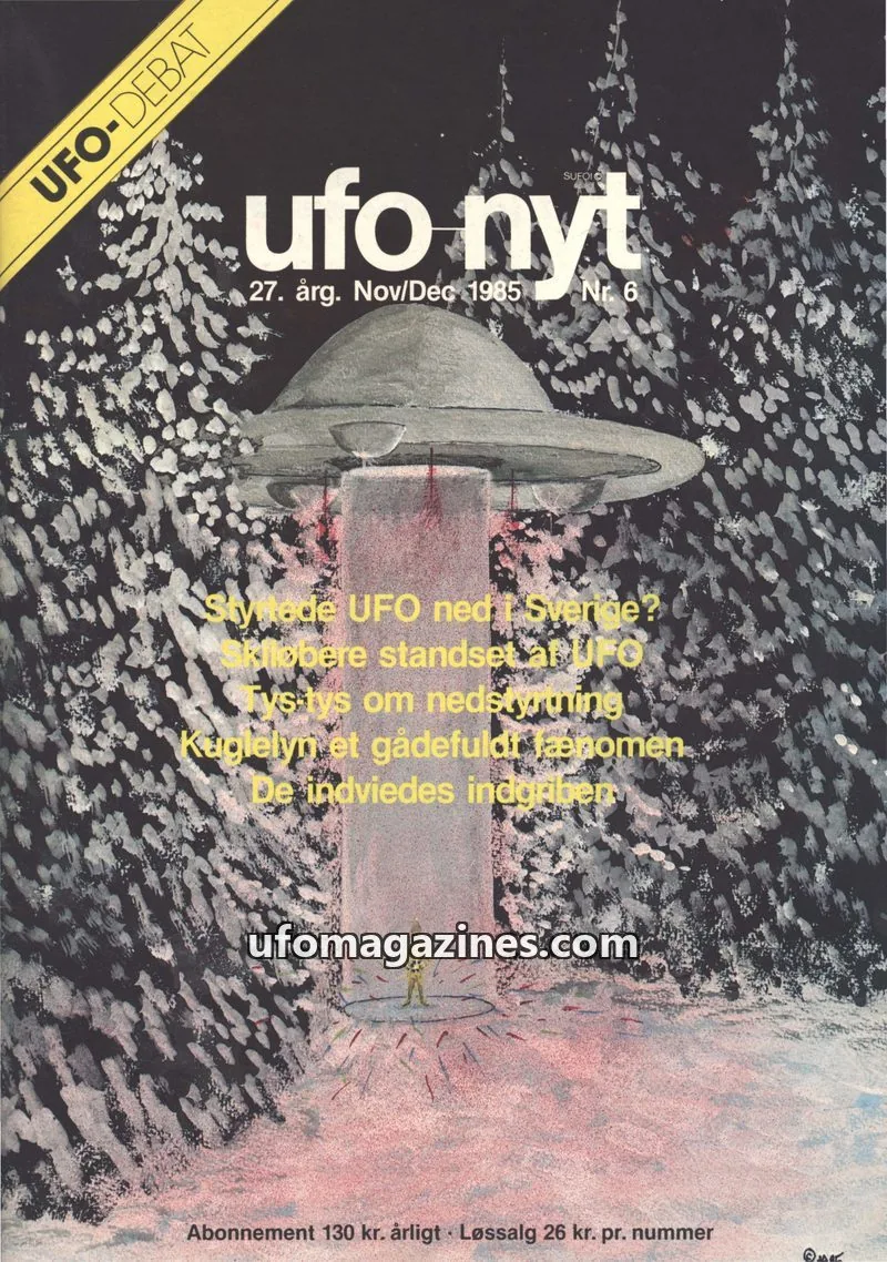 Cover of UFO Nyt (SUFOI) issue Nr. 6: ufo nyt