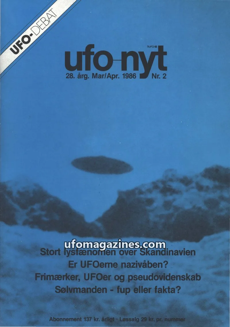 Cover of UFO Nyt (SUFOI) issue Nr. 2: UFO-nyt