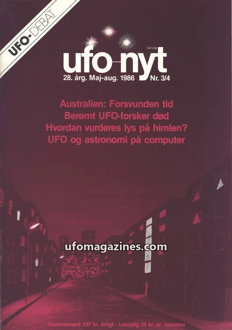 Cover of UFO Nyt (SUFOI) issue 3/4: ufo-nyt