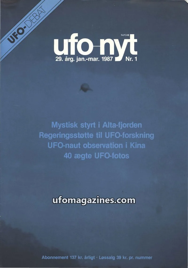 Cover of UFO Nyt (SUFOI) issue Nr. 1: ufo-nyt