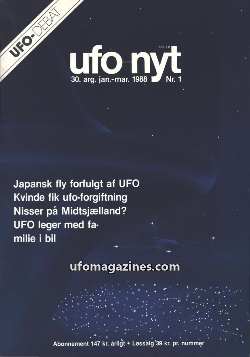 Cover of UFO Nyt (SUFOI) issue Nr. 1: ufo nyt