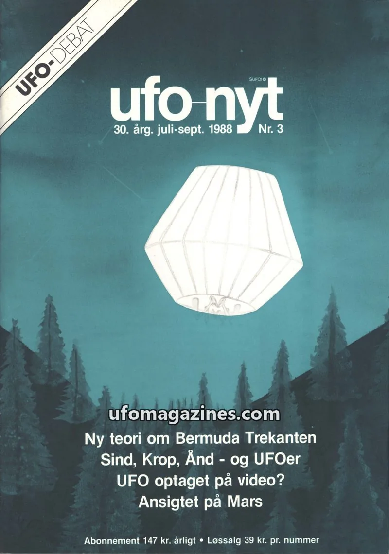 Cover of UFO Nyt (SUFOI) issue Nr. 3: ufo nyt