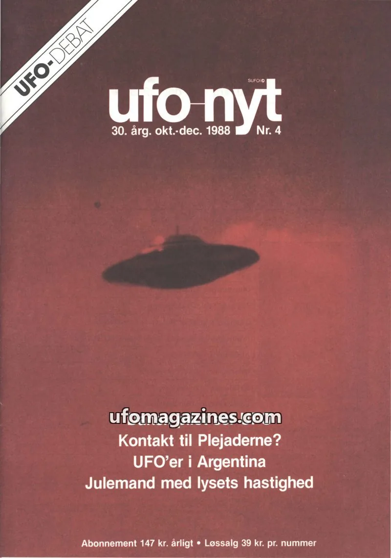 Cover of UFO Nyt (SUFOI) issue Nr. 4: UFO-nyt