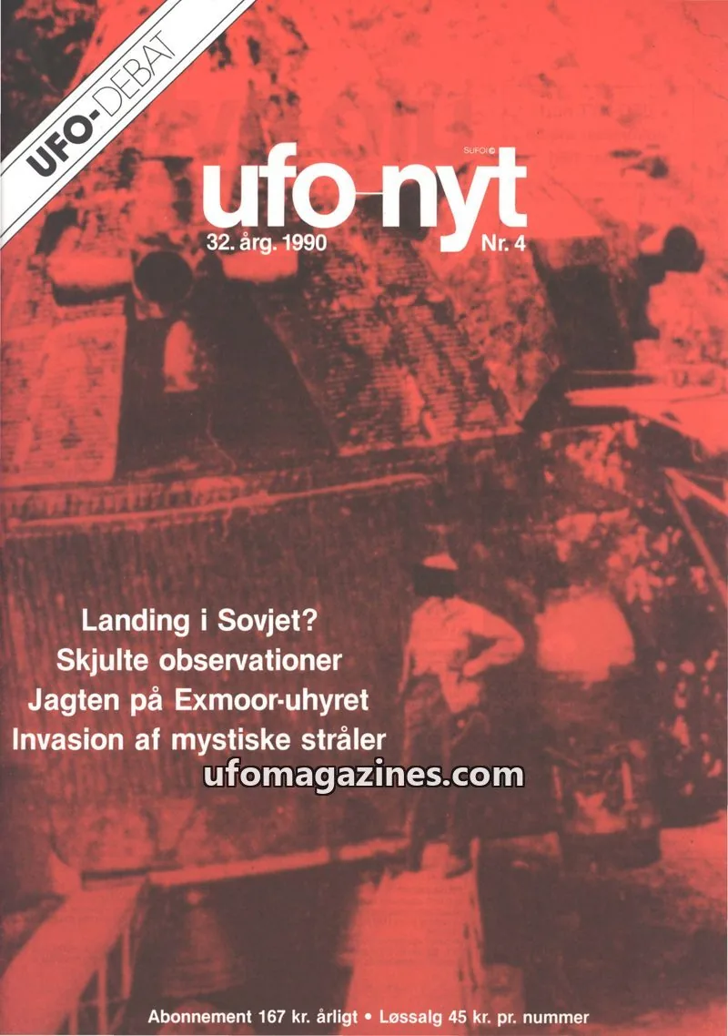 Cover of UFO Nyt (SUFOI) issue 4/90: ufo nyt