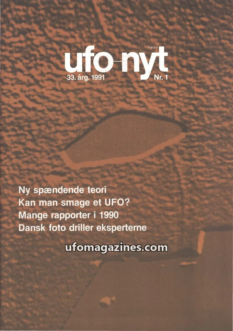 Cover of UFO Nyt (SUFOI) issue Nr. 1: ufo nyt