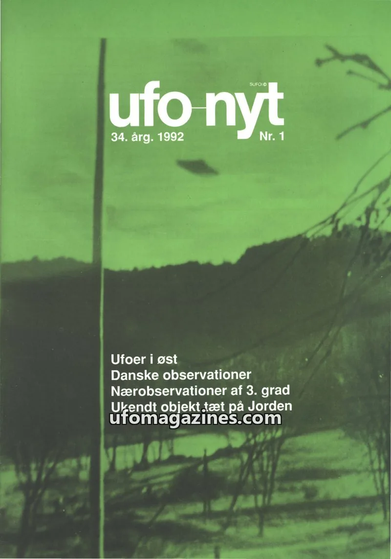Cover of UFO Nyt (SUFOI) issue 1: UFO-nyt
