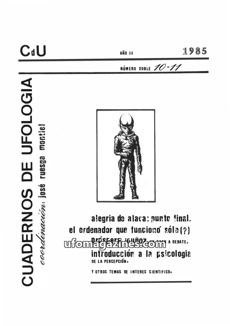 Cover of Cuadernos de Ufologia (Fundacion Anomalia) issue 10-11: CUADERNOS DE UFOLOGIA