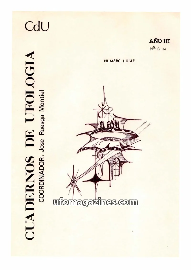 Cover of Cuadernos de Ufologia (Fundacion Anomalia) issue 13-14: CdU CUADERNOS DE UFOLOGIA
