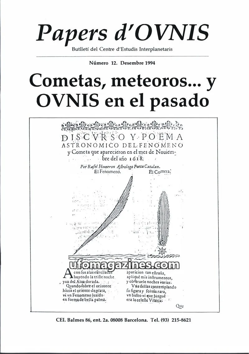 Cover of Papers d'Ovnis (CEI, eISSN 2604-1391) issue 12: Papers d'OVNIS