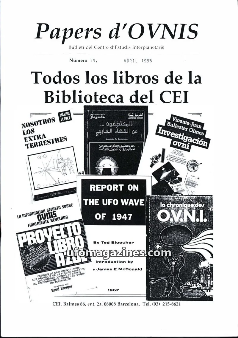 Cover of Papers d'Ovnis (CEI, eISSN 2604-1391) issue 14: Papers d'OVNIS