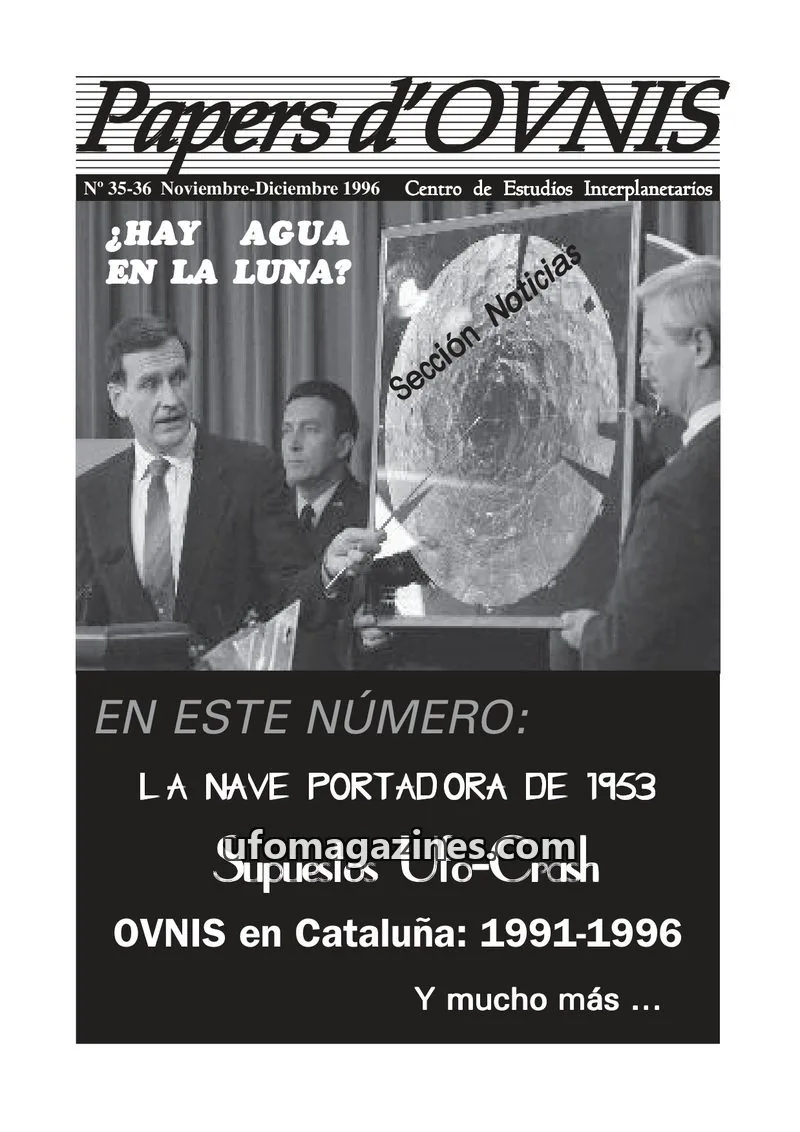 Cover of Papers d'Ovnis (CEI, eISSN 2604-1391) issue 35-36: Papers d'OVNIS