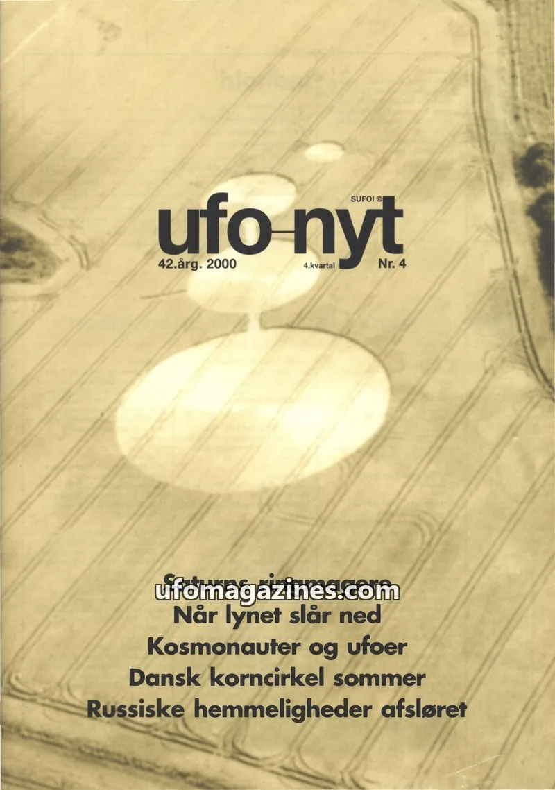 Cover of UFO Nyt (SUFOI) issue Nr. 4: ufo nyt