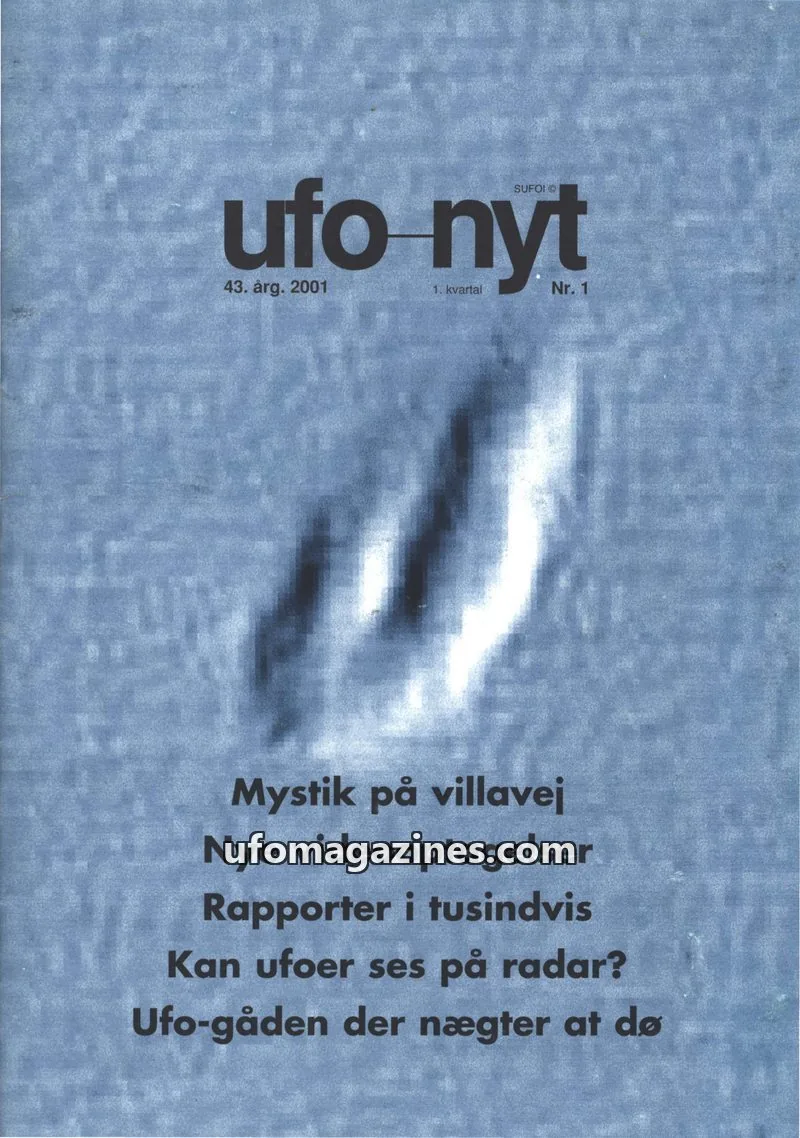 Cover of UFO Nyt (SUFOI) issue 1: UFO-nyt