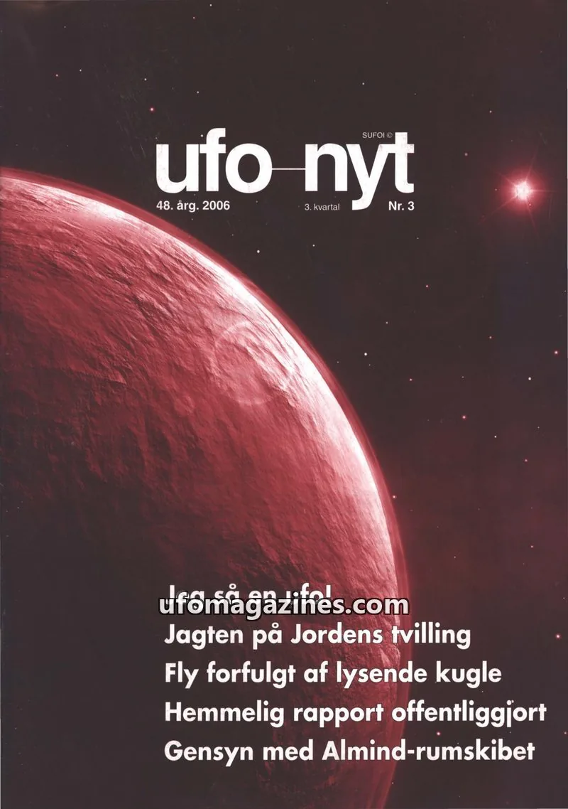 Cover of UFO Nyt (SUFOI) issue Nr. 3: ufo-nyt
