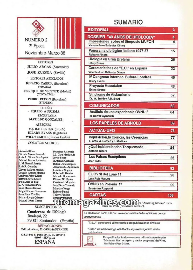 Cover of Cuadernos de Ufologia (Fundacion Anomalia) issue 2: Cuadernos de Ufología