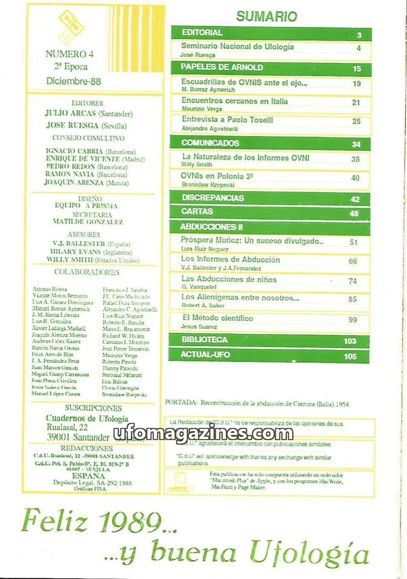 Cover of Cuadernos de Ufologia (Fundacion Anomalia) issue 4: Cuadernos de Ufología