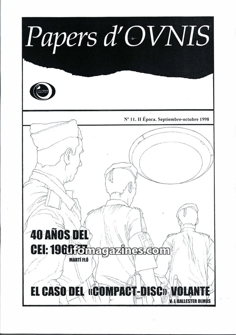 Cover of Papers d'Ovnis (CEI, eISSN 2604-1391) issue 11: Papers d'OVNIS