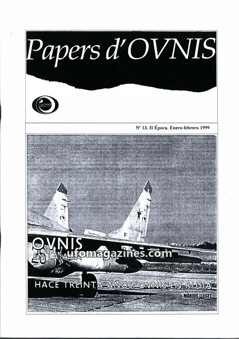 Cover of Papers d'Ovnis (CEI, eISSN 2604-1391) issue 13: Papers d'OVNIS