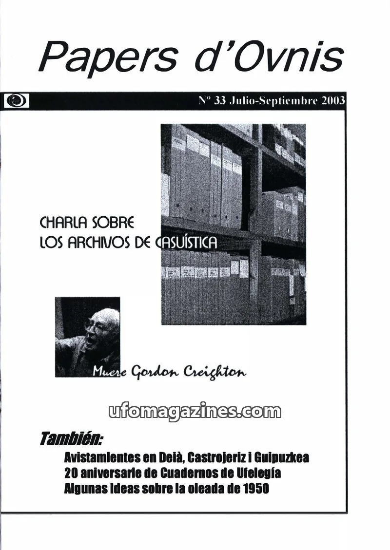 Cover of Papers d'Ovnis (CEI, eISSN 2604-1391) issue 33: Papers d'Ovnis