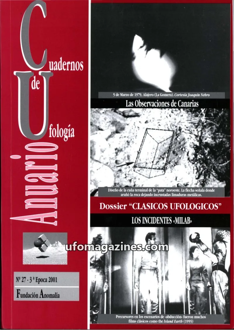 Cover of Cuadernos de Ufologia (Fundacion Anomalia) issue 27 - 3ª Epoca 2001: Cuadernos de Ufología