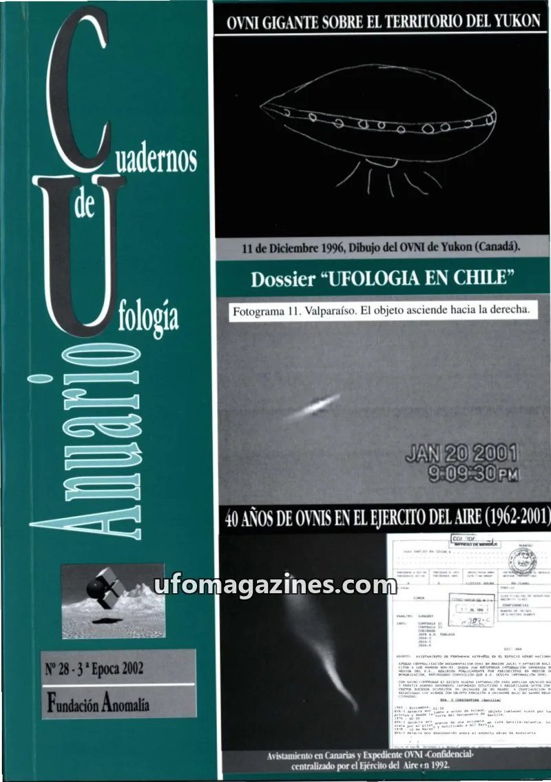 Cover of Cuadernos de Ufologia (Fundacion Anomalia) issue 28 - 3ª Epoca: Cuadernos de Ufología