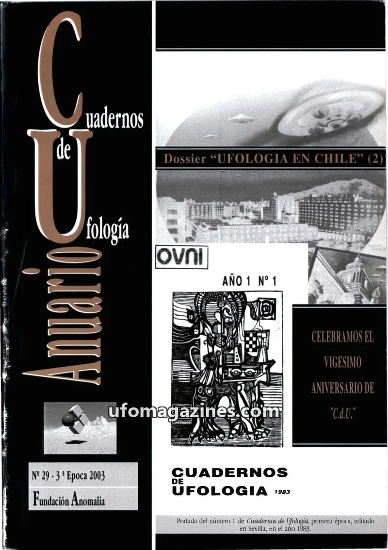 Cover of Cuadernos de Ufologia (Fundacion Anomalia) issue Nº 29 - 3ª Epoca: Cuadernos de Ufología