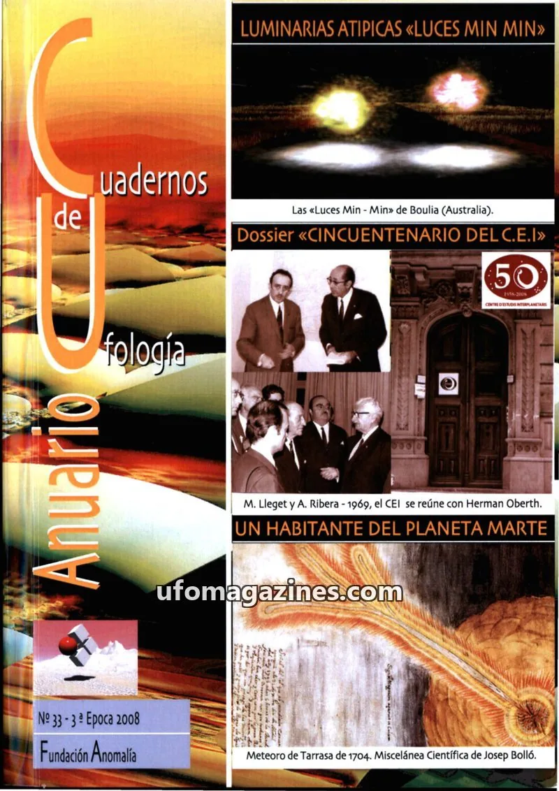 Cover of Cuadernos de Ufologia (Fundacion Anomalia) issue 33: Anuario de ufología