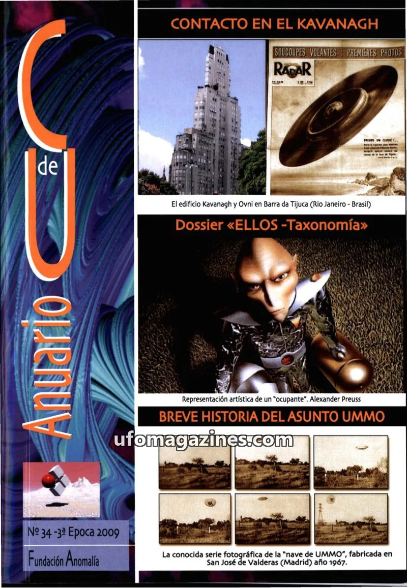 Cover of Cuadernos de Ufologia (Fundacion Anomalia) issue 34: Anuario