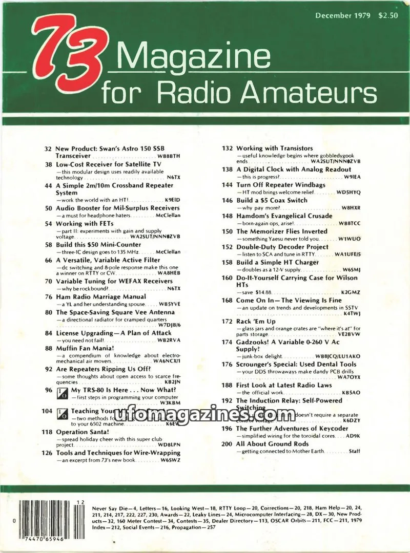 Cover of 73 Magazine issue December 1979: 73 Magazine