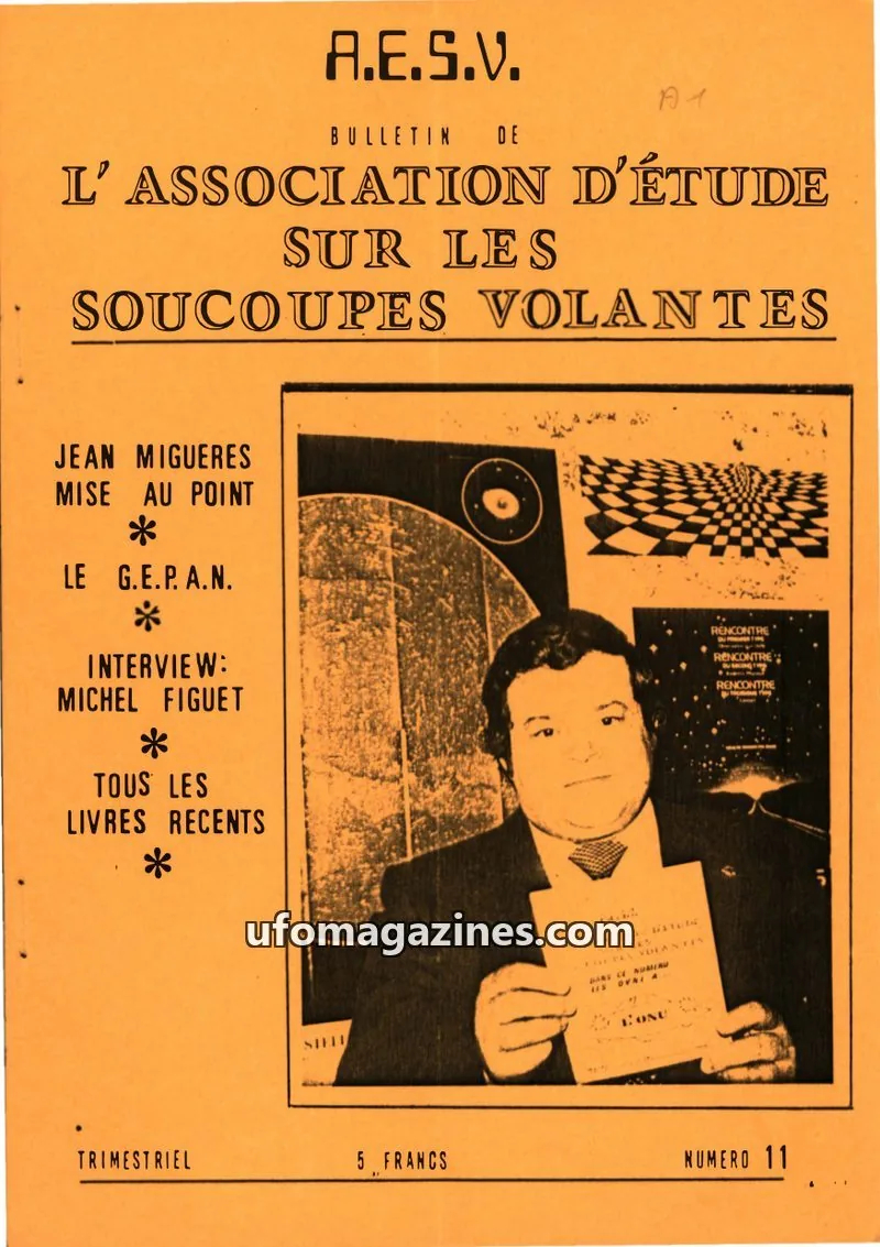Cover of AESV issue 11: L'ASSOCIATION D'ÉTUDE SUR LES SOUCOUPES VOLANTES