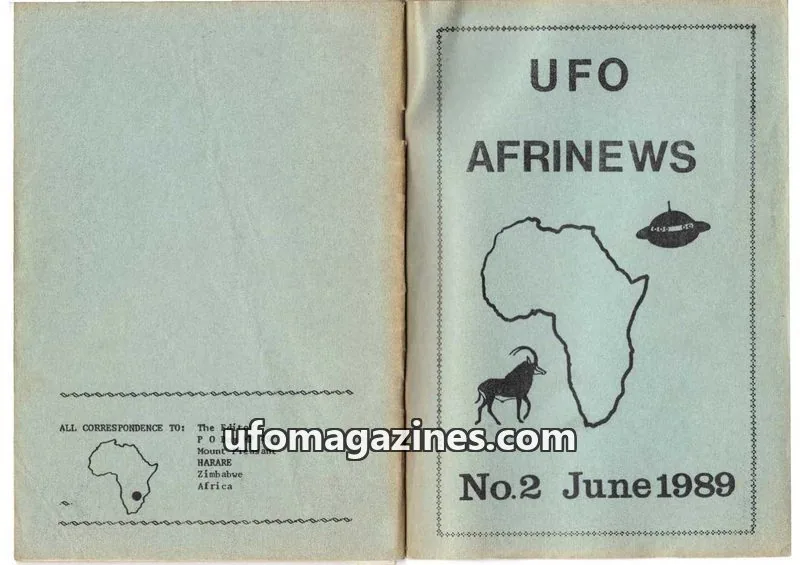 Cover of Afrinews (Cynthia Hind) issue 2: UFO AFRINEWS