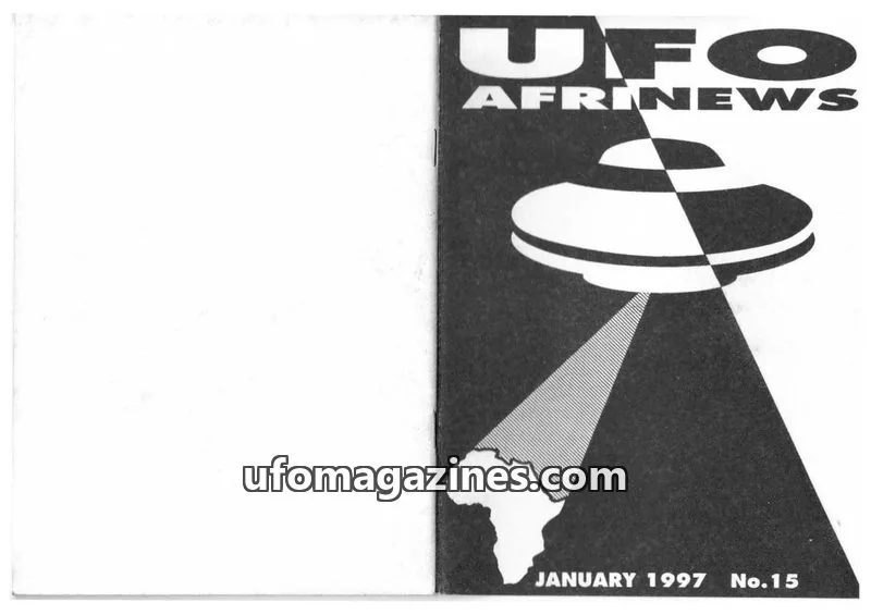 Cover of Afrinews (Cynthia Hind) issue 15: UFO AFRINEWS