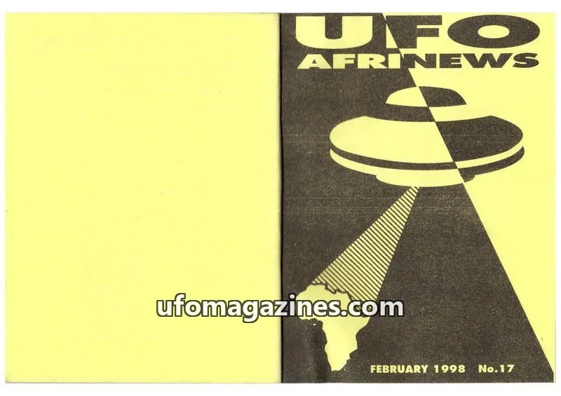 Cover of Afrinews (Cynthia Hind) issue 17: UFO AFRINEWS