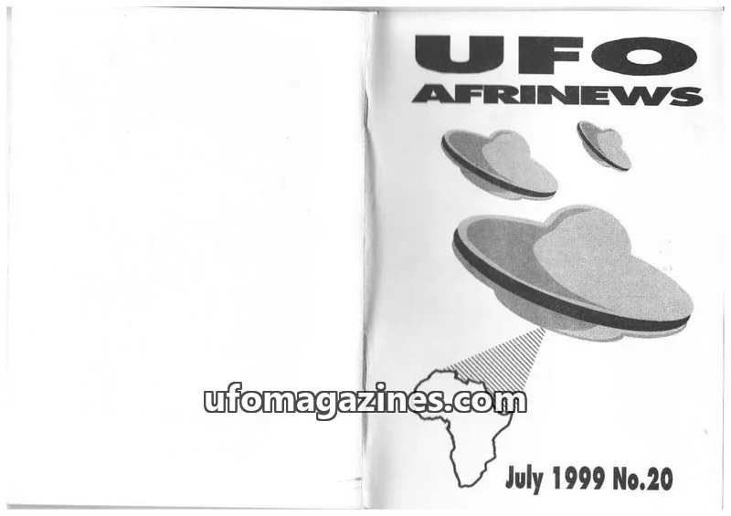 Cover of Afrinews (Cynthia Hind) issue 20: UFO AFRINEWS