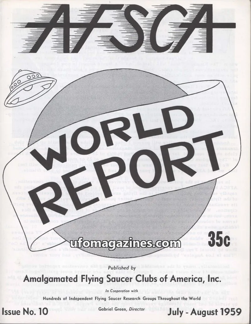 Cover of AFSCA World Report (Gabriel Green) issue No. 10: AFSCA WORLD REPORT