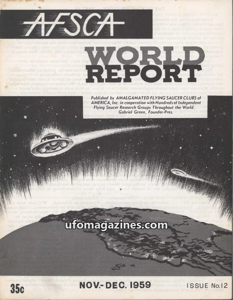 Cover of AFSCA World Report (Gabriel Green) issue No.12: AFSCA WORLD REPORT
