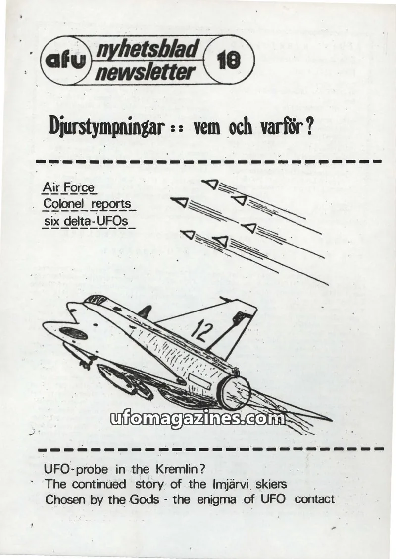 Cover of AFU Newsletter (AFU) issue 18: nyhetsblad