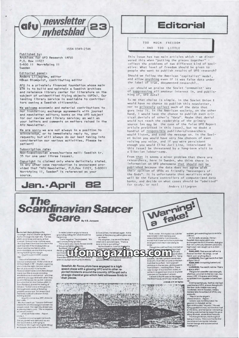 Cover of AFU Newsletter (AFU) issue 23: AFU Newsletter