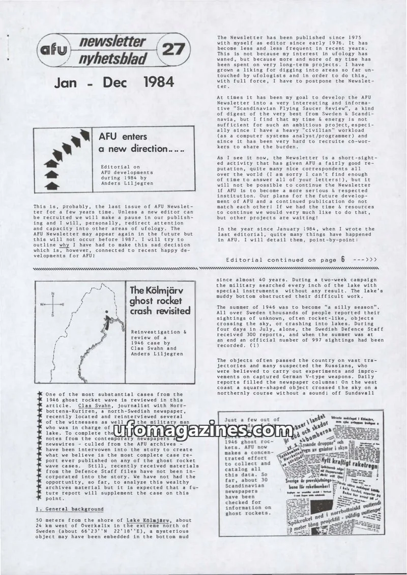 Cover of AFU Newsletter (AFU) issue 27: AFU Newsletter
