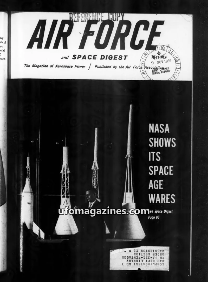 Cover of Air Force Association issue November 1959: AIR FORCE and SPACE DIGEST