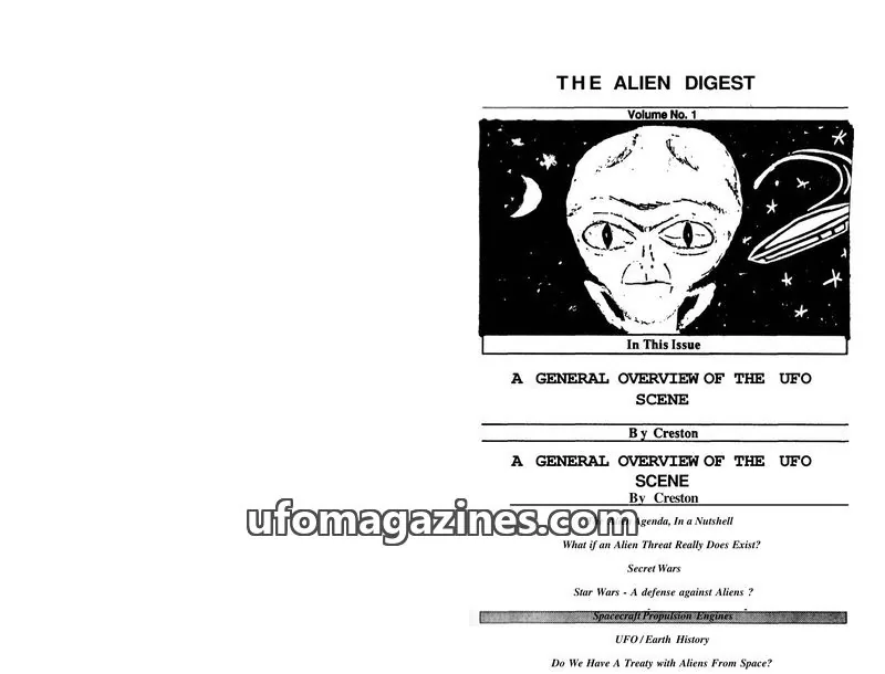 Cover of The Aquarian Church of Universal Service issue No. 1: THE ALIEN DIGEST