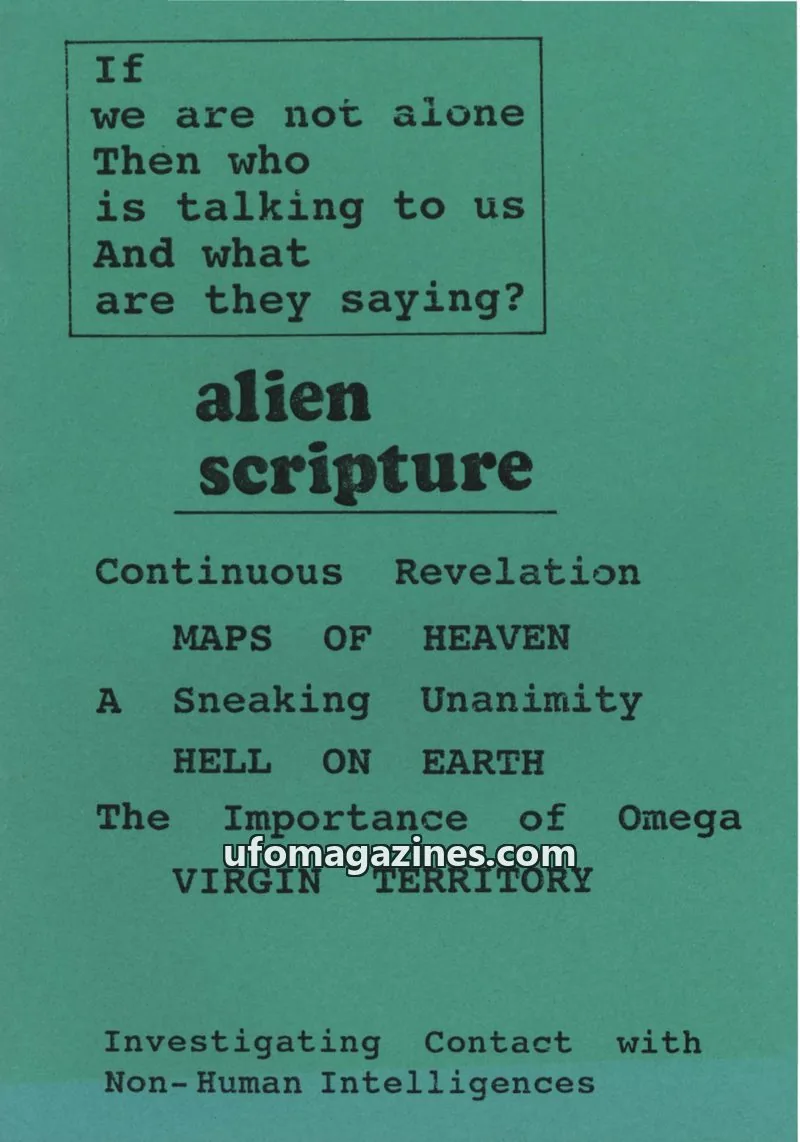 Cover of Alien Scripture (Kevin McClure) issue No.1: Alien Scripture