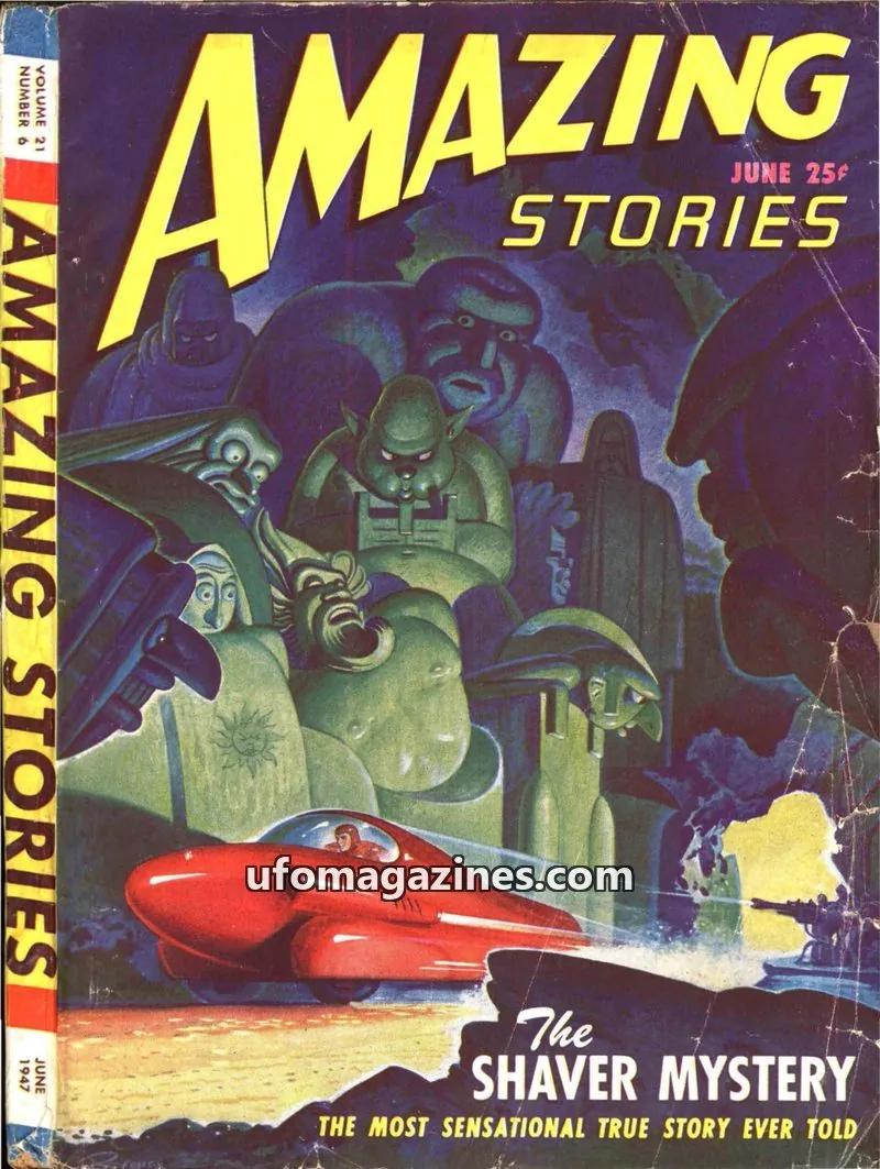Cover of Ziff-Davis Publishing Company issue 21: AMAZING STORIES